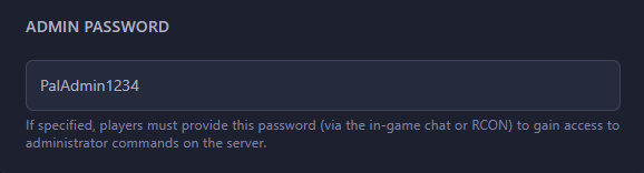 Enter admin password